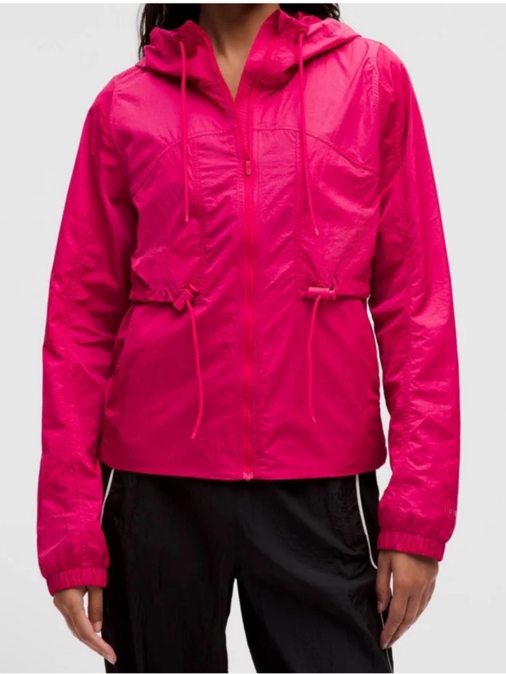 lululemon athletica Drawstring Water-Resistant Hooded Jacket in passionate